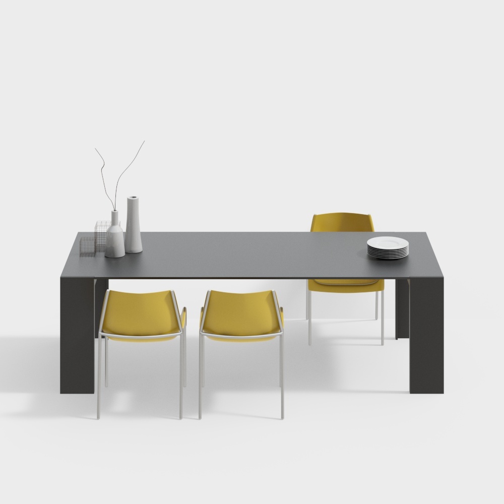 Book desk and chair +black-5