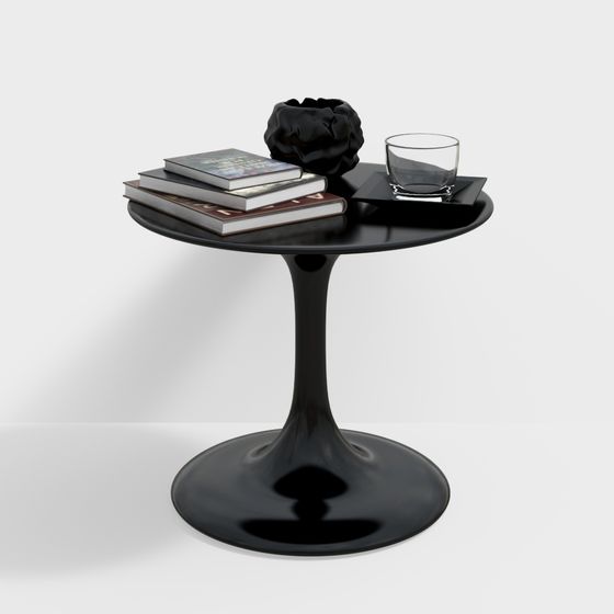 Elegant Low-Poly Round Table 3D model for Modern Interiors