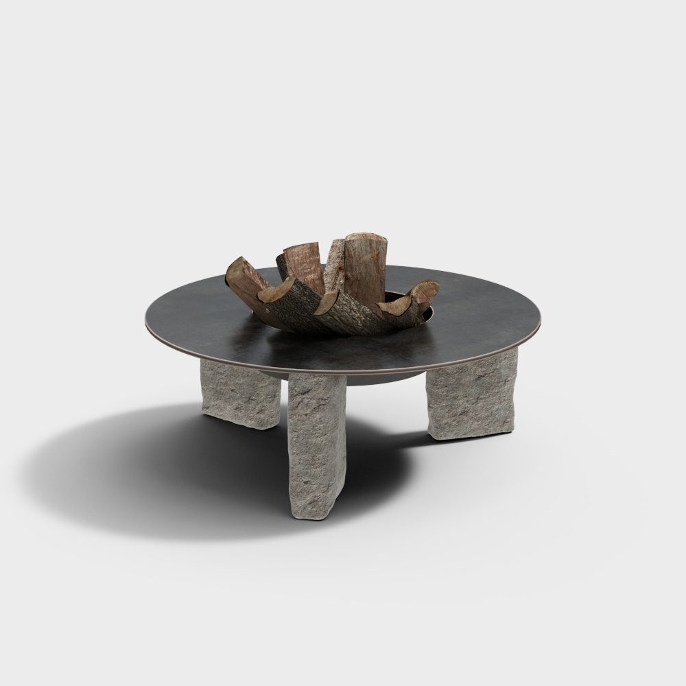 Rock Round Table 3D model