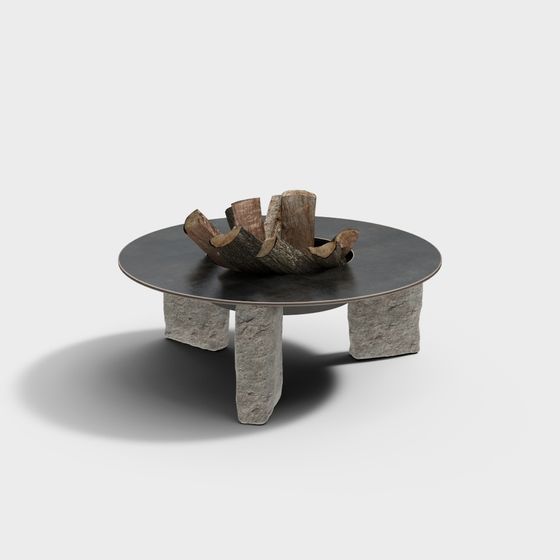 Rock Round Table 3D model