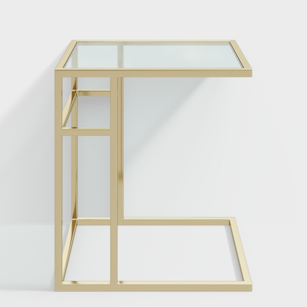 Mesa auxiliar moderna + dorada