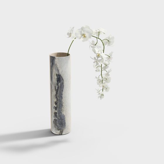 Elegant Marble Vase 3D model