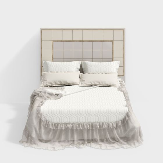 Elegant Low-poly Headboard 3D model for Modern Bedrooms