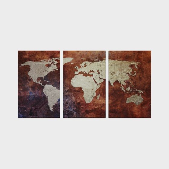 Low Poly World Map 3D Model