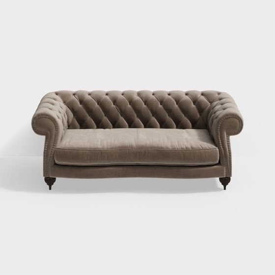 Loveseat in Tessuto Classico Trendy + Marrone