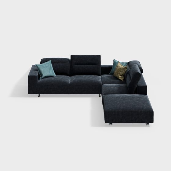 Creative Low Poly Sofa 3D Model for Trendy Spaces