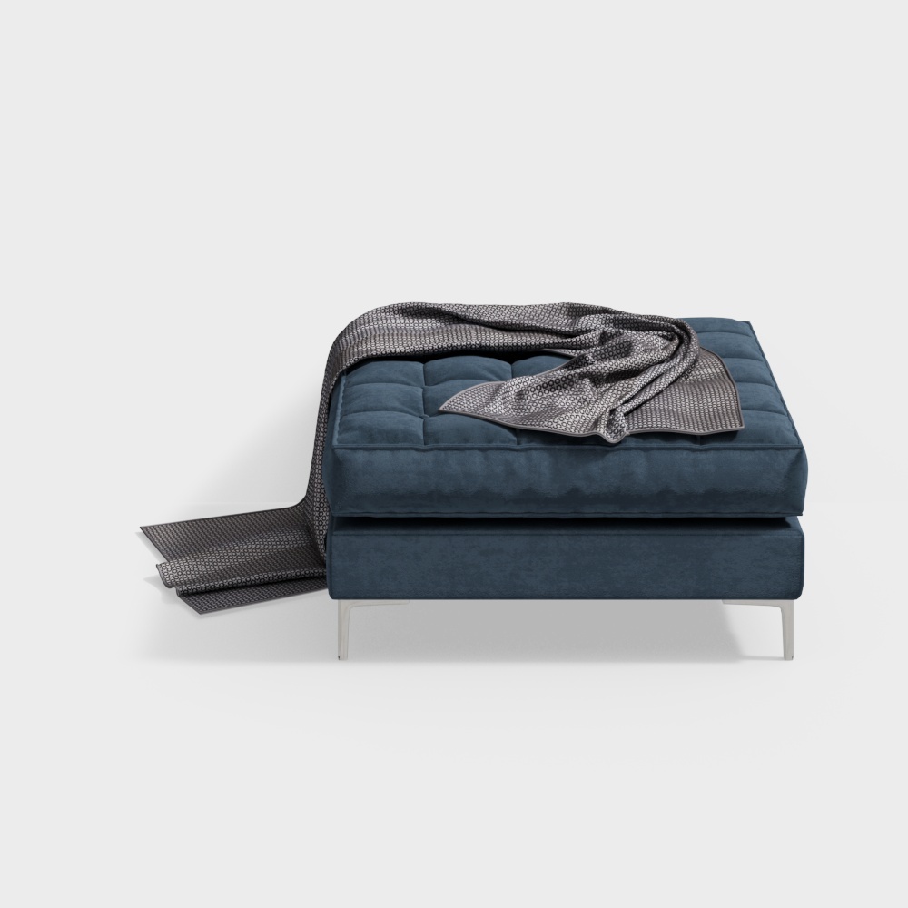 Footstool+navy