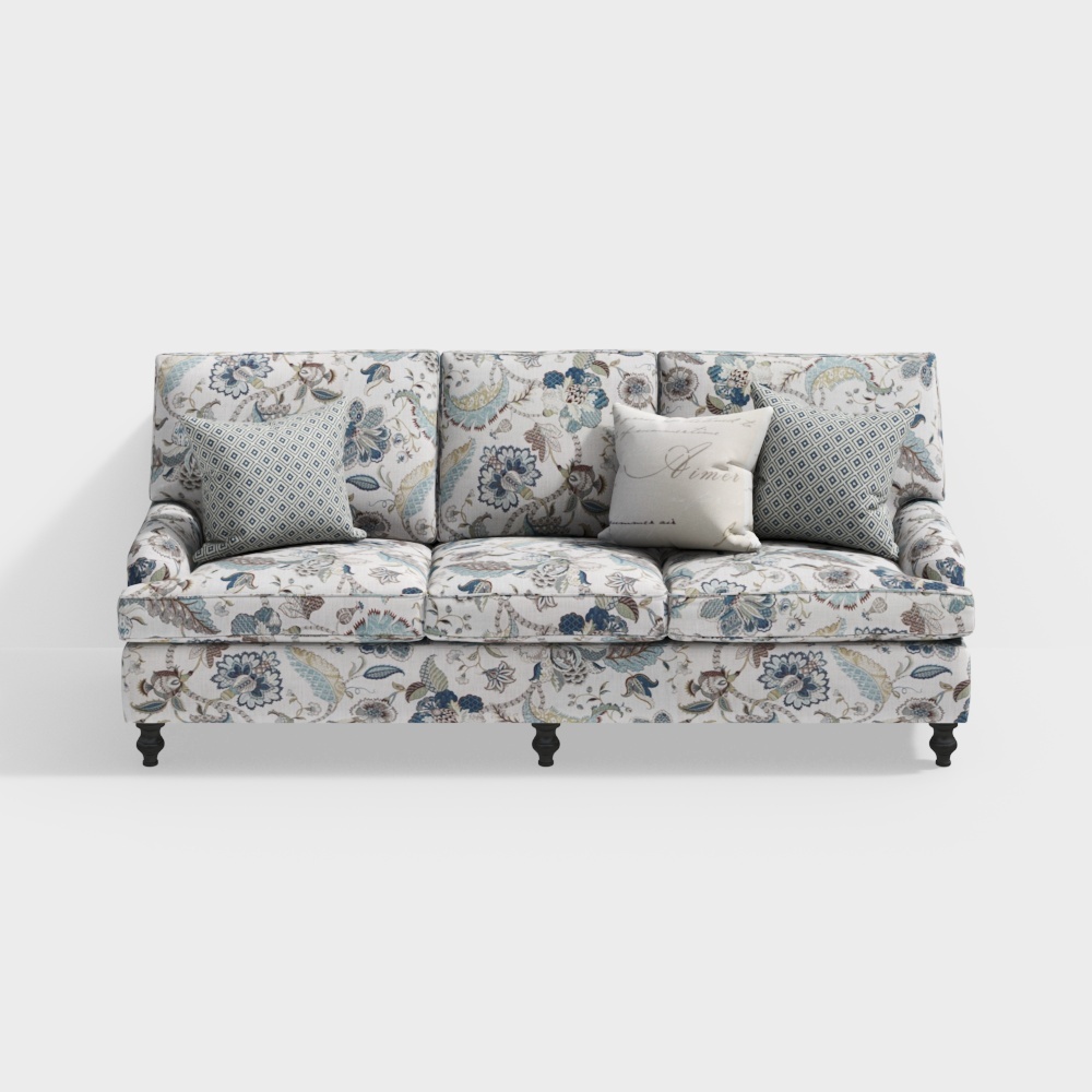 Contemporary trend fabric sofa+white