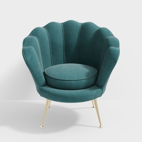 Elegant Shell Chair 3D Model for Modern Interiors