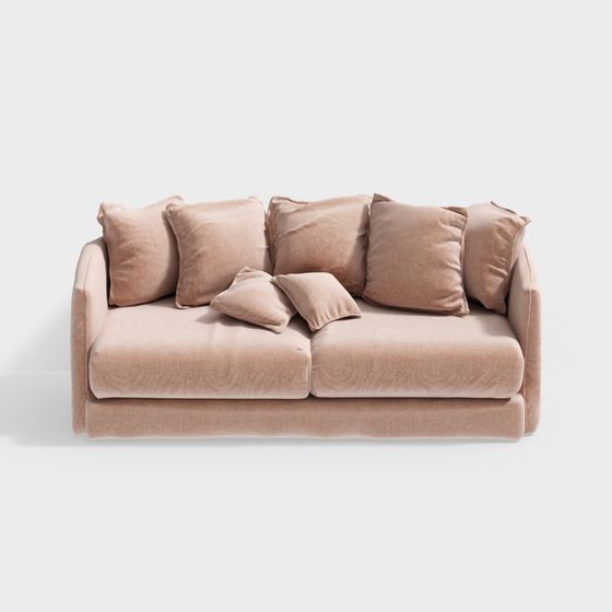 Loveseat in Tessuto Contemporaneo + Rosa