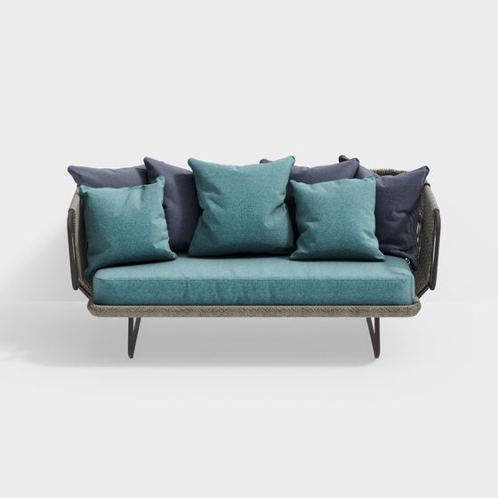 Urban Retreat Low-Poly Sofa 3D model
