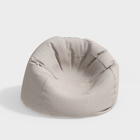 Comfortable Low Poly Bean Bag Sofa 3D model