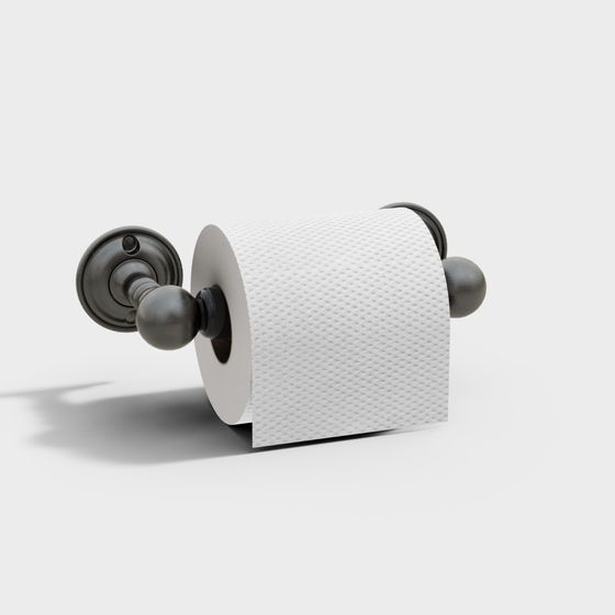 Vintage Metal Toilet Paper Holder 3D model