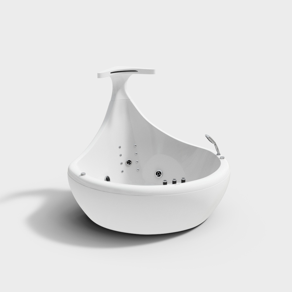 Futuristic Streamlined Bathtub 3D model