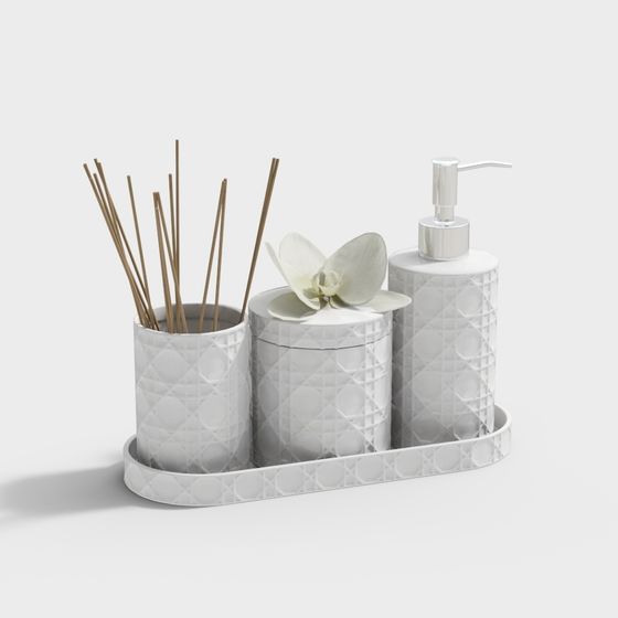 Modern Minimalist Bathroom Accessories 3D model