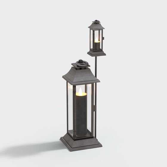 Elegant Vintage Candlestick 3D Model for Creative Use