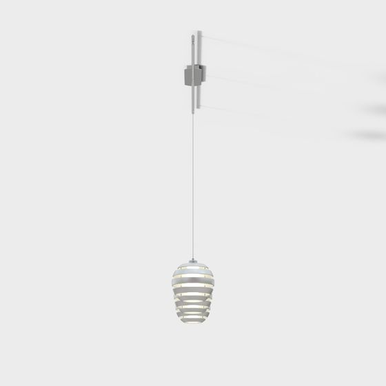 Stylish Honeycomb Pendant Light 3D model