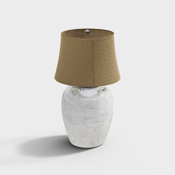 Elegant Vintage Table Lamp 3D model for Modern Homes