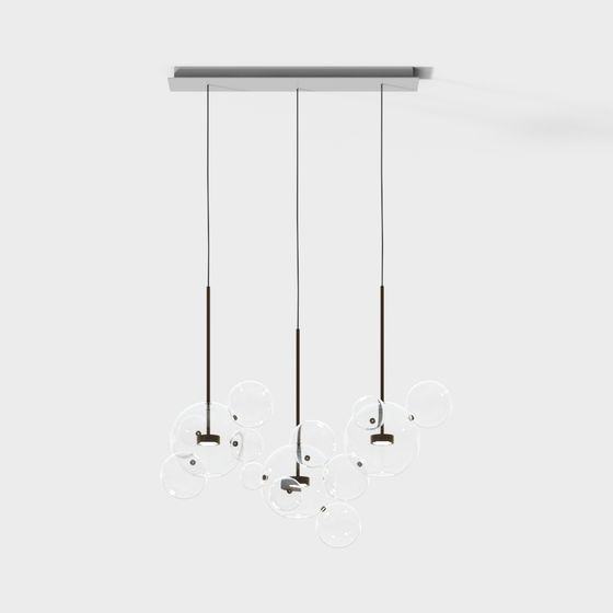 Modern Low-Poly Chandelier 3D model