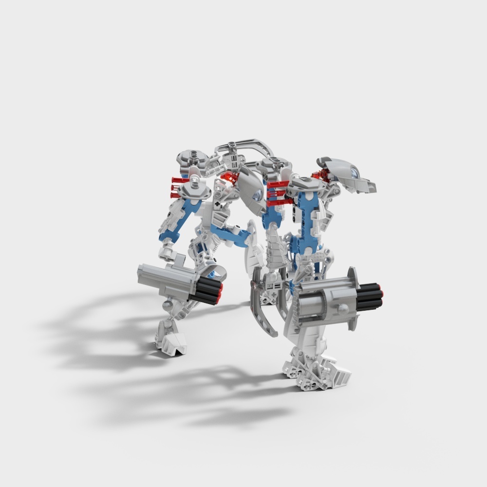 Futuristic Mechanical Warrior 3D Model