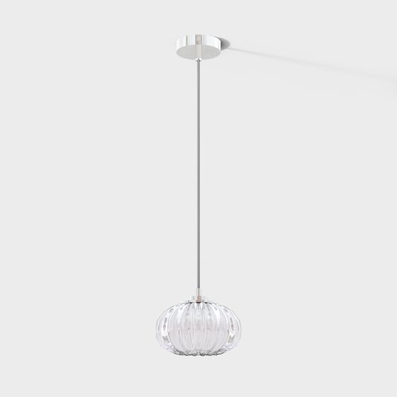 Elegant Low-Poly Chandelier 3D model