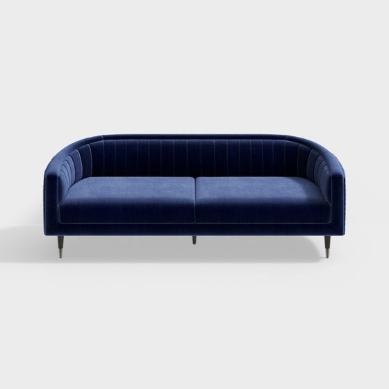 Elegant Low-Poly Sofa 3D model for Contemporary Spaces