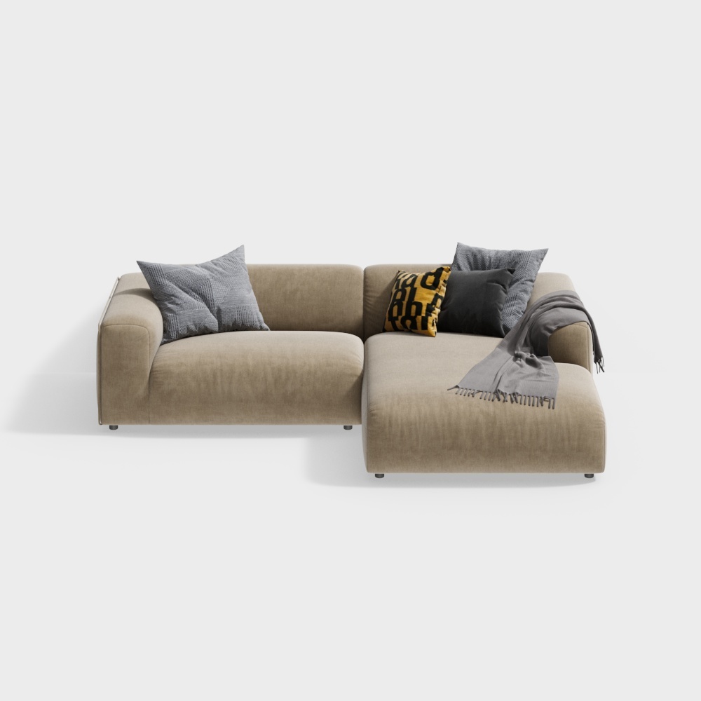 Contemporary trend fabric loveseat+grey