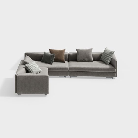 Urban Comfort Sofa 3D model for Modern Spaces