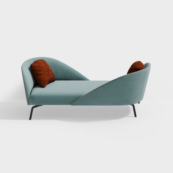 Stylish Low Polygon Sofa 3D model for Modern Interiors