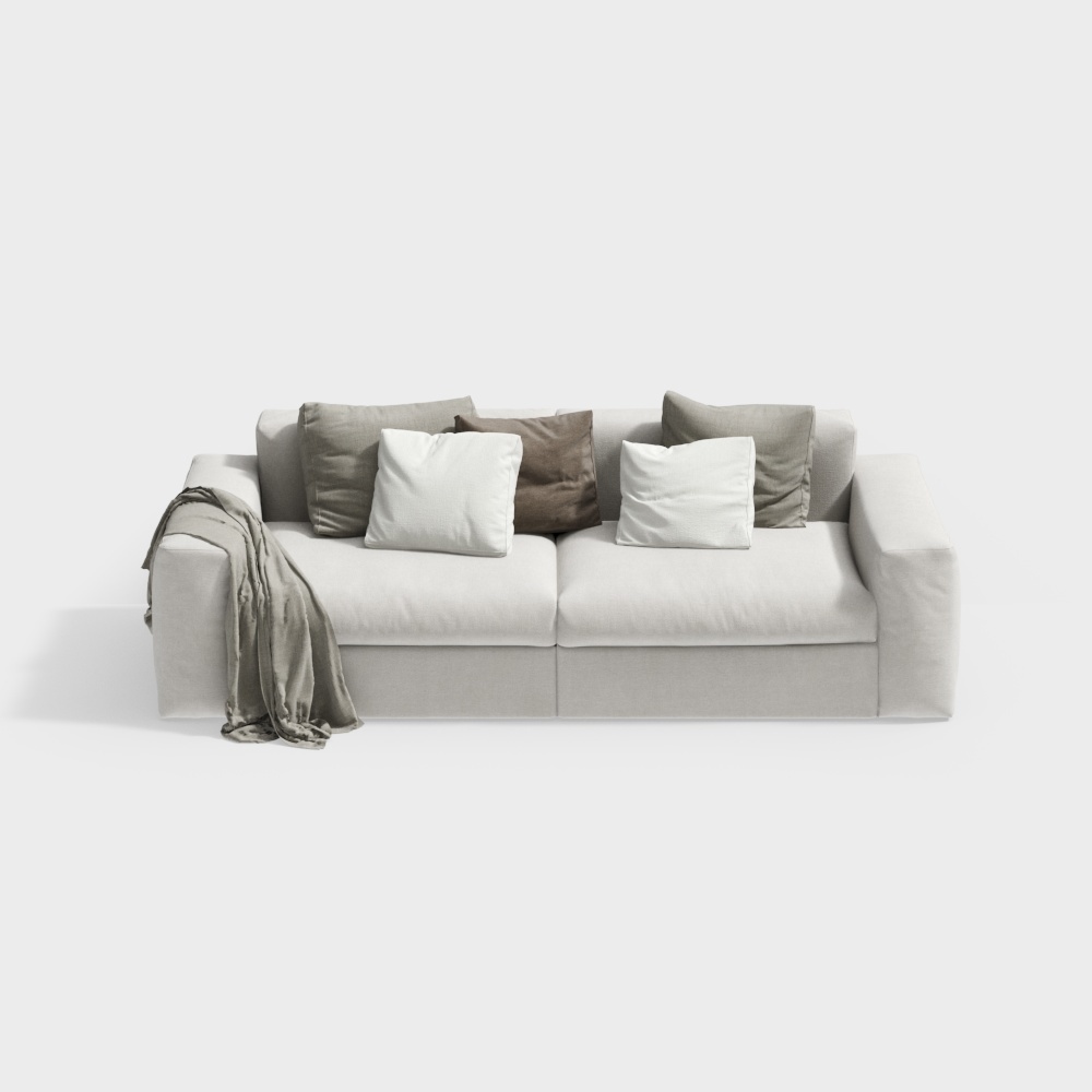 Canapé d'angle en tissu contemporain tendance+beige