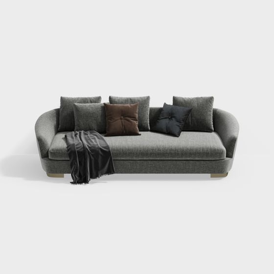 Stylish Low-Poly Sofa 3D Model for Contemporary Spaces