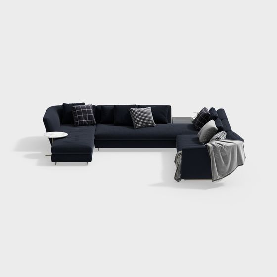 Urban Comfort Sofa 3D model for Modern Spaces