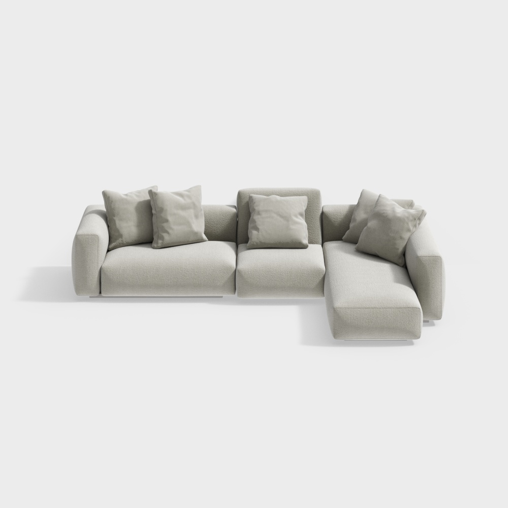 Sofa vải theo xu hướng đương đại + trắng