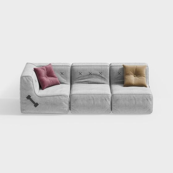 Elegant 3D Sofa Model for Contemporary Spaces