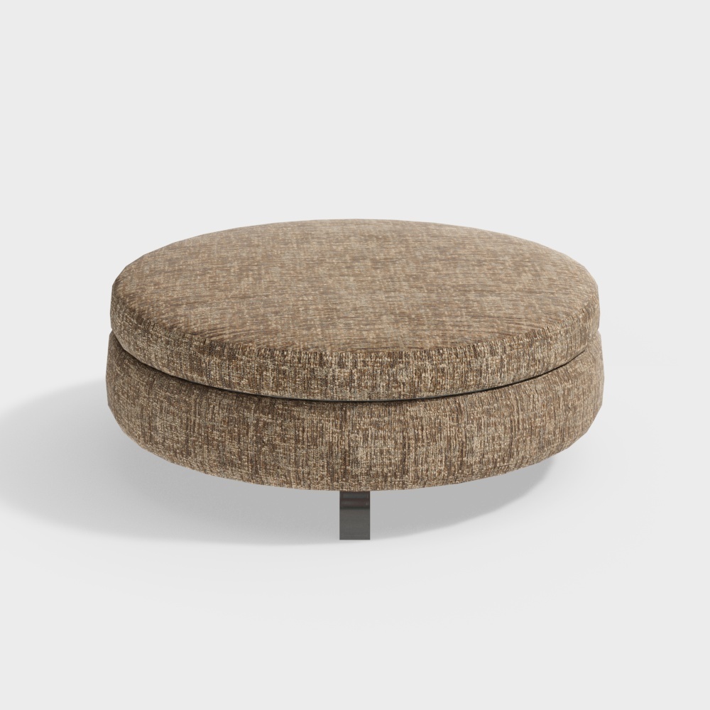 Stylish Round Storage Stool 3D model
