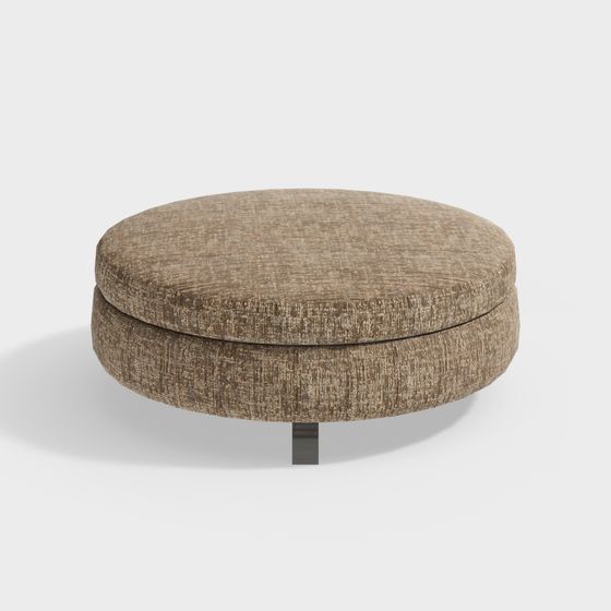 Stylish Round Storage Stool 3D model