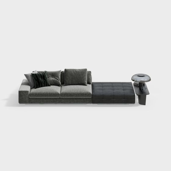 Low-Poly Modern Sofa 3D model