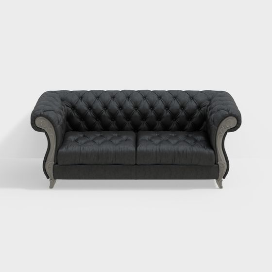 Elegant Vintage Sofa 3D Model
