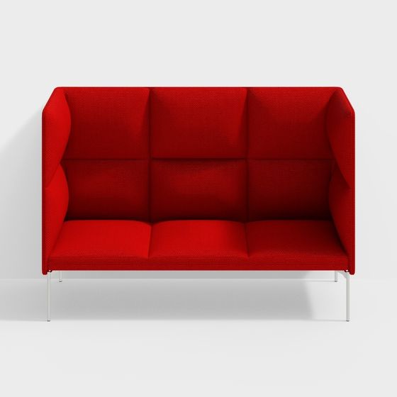 Sofá de tela de tendencia contemporánea + rojo