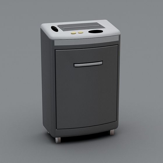 Sleek Smart Trash Can 3D model for Modern Spaces