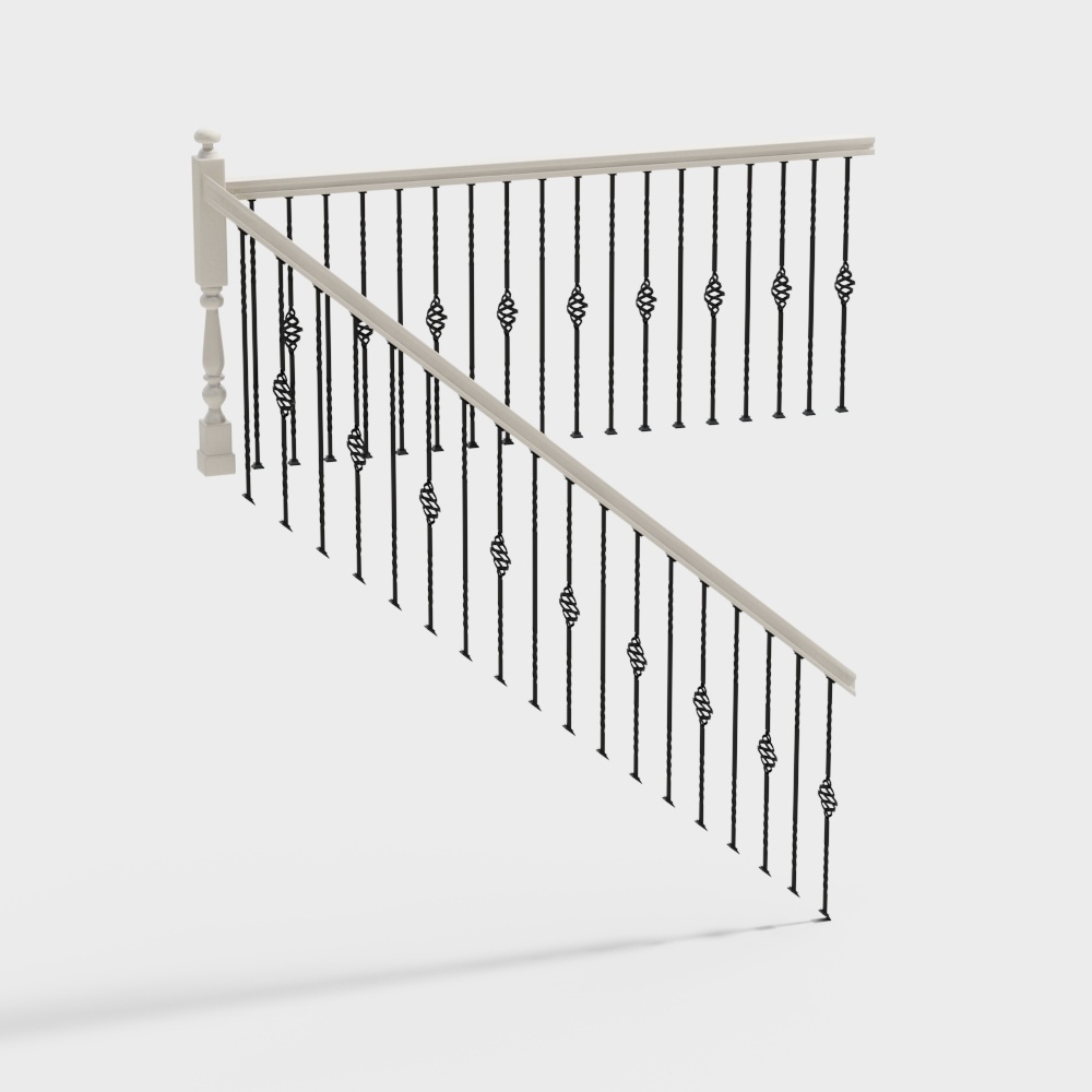 Vintage Railings 3D model
