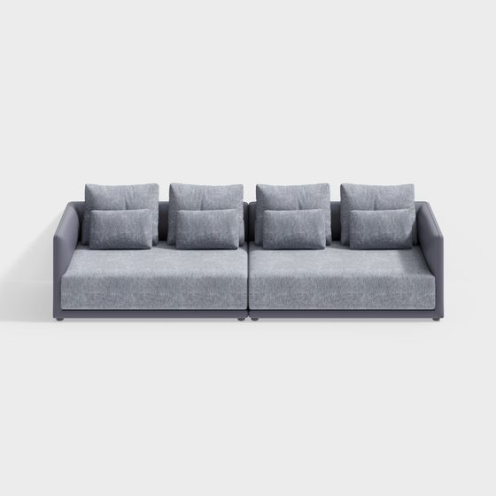 Urban Comfort Low-Poly Sofa 3D model