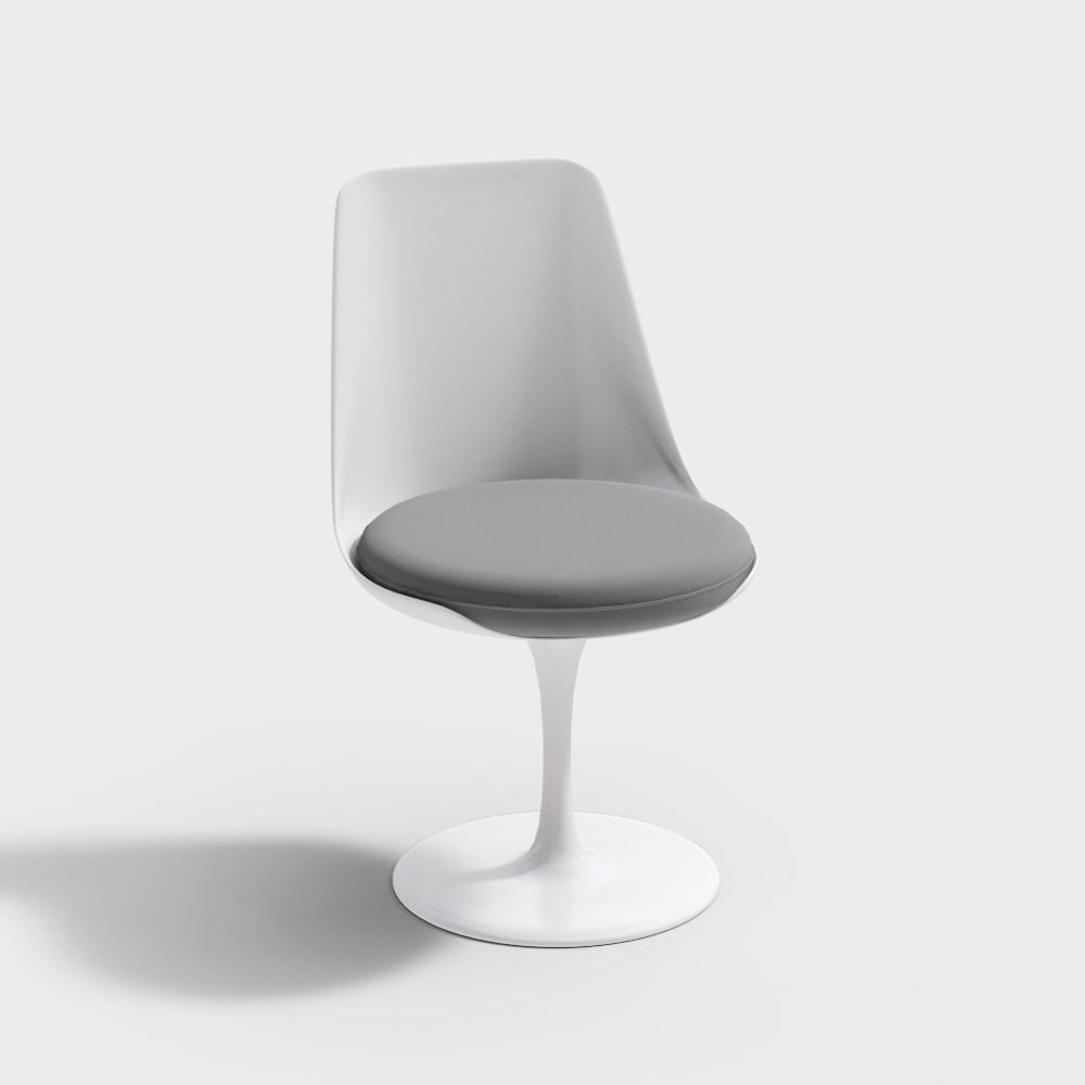 Modern Gray Bar Stools 3D Model – Contemporary Seating