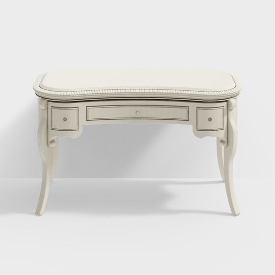 Luxurious French Vanity Table 3D model for Creative Spaces