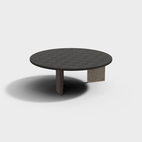 Elegant Low-Polygon Round Table 3D model