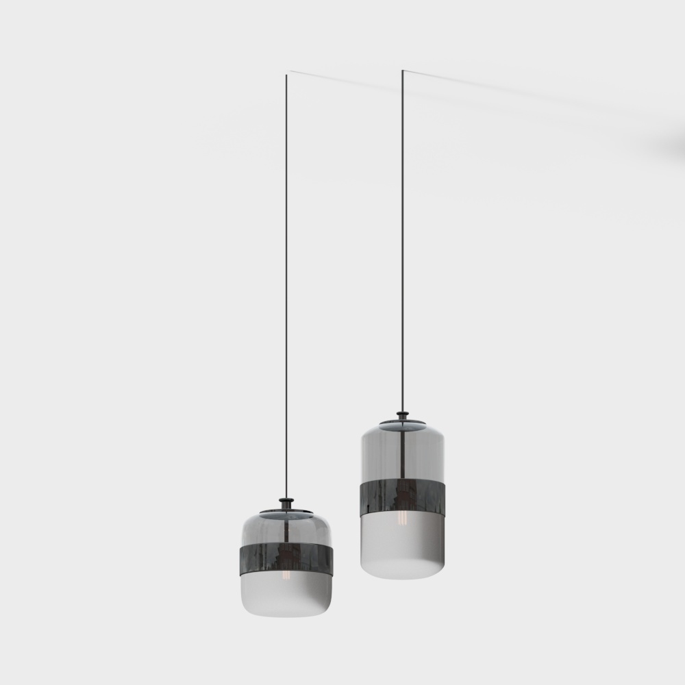 Elegant Pendant Light Series 3D model