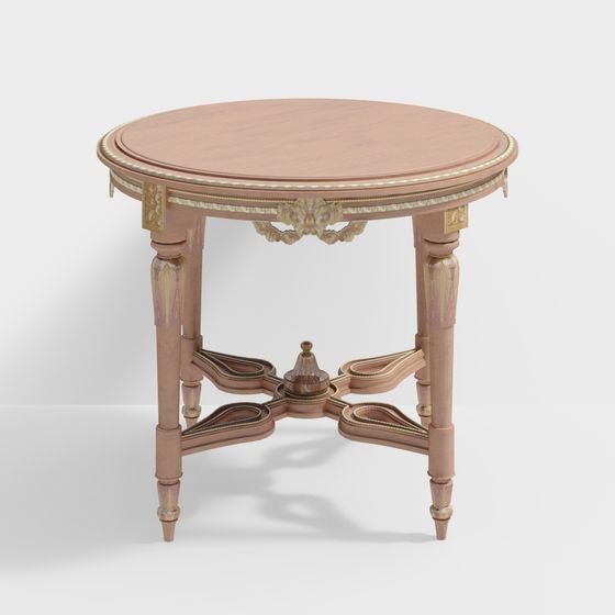 Elegant Classic Round Table 3D model
