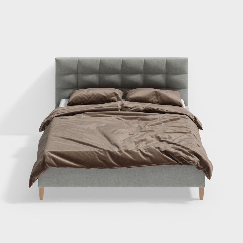 เตียงขนาดควีนสีขาว