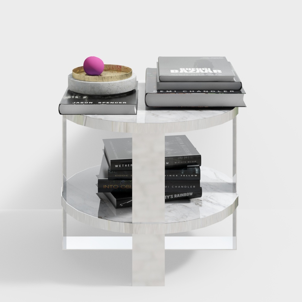 Modern Side Tables 3D Model – Earth Tone Design