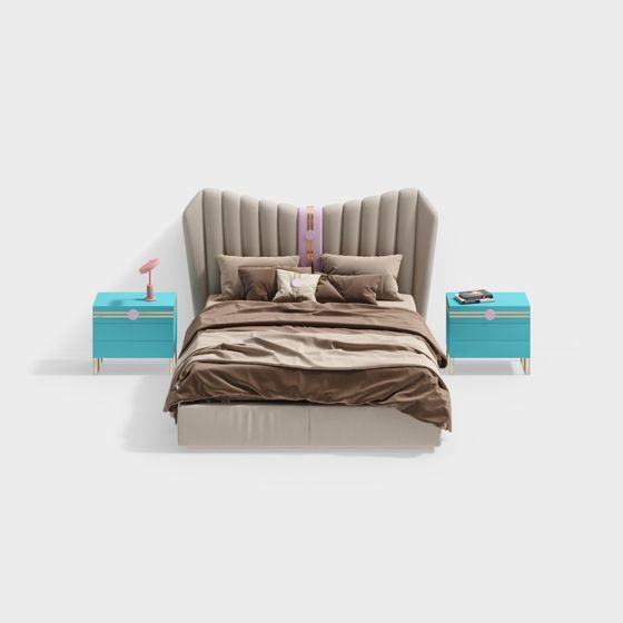 giường cỡ queen màu trắng